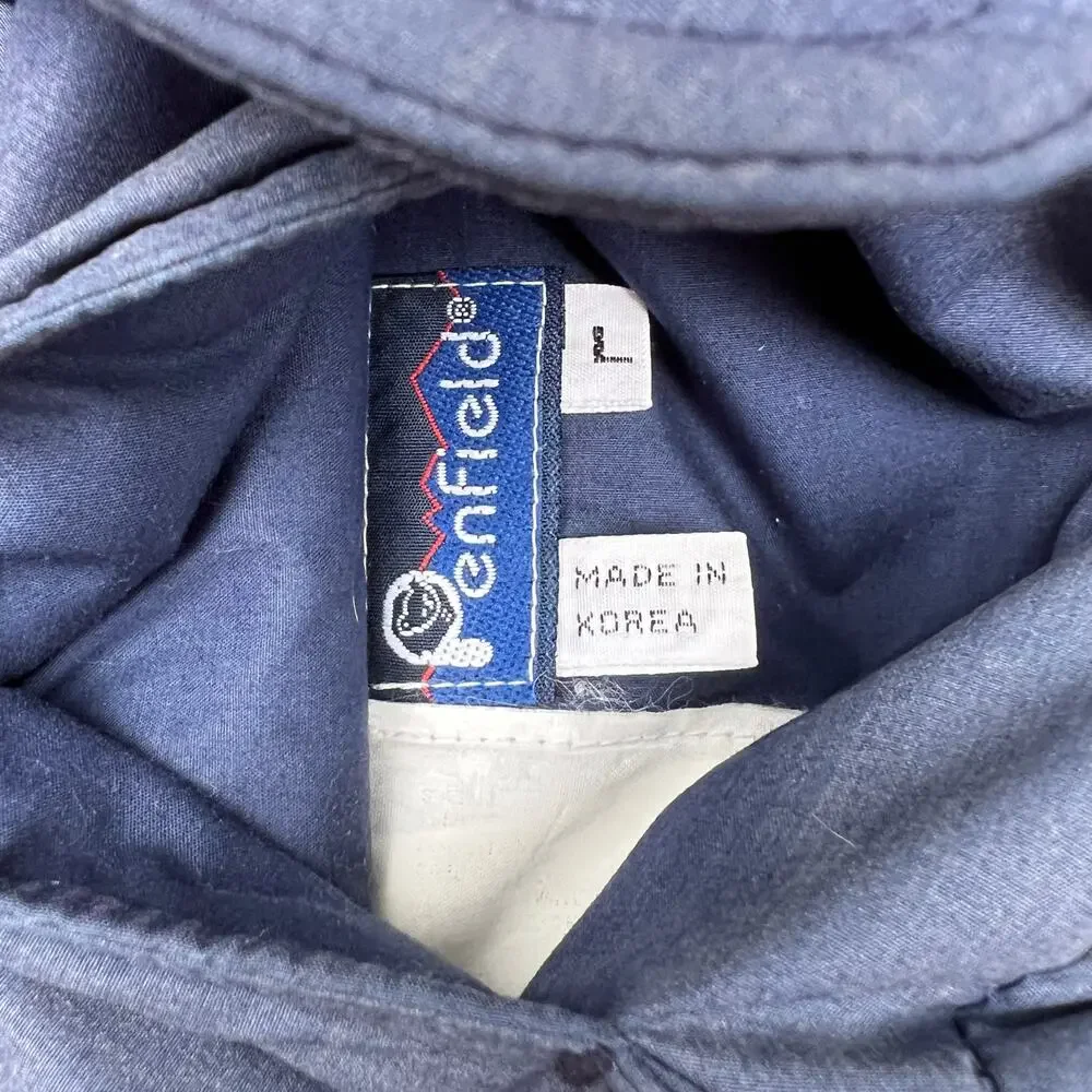 Vintage Penfield Down 80s Puffer Vest USA Made Outdoors Gorpcore Ski L Blue Gray
